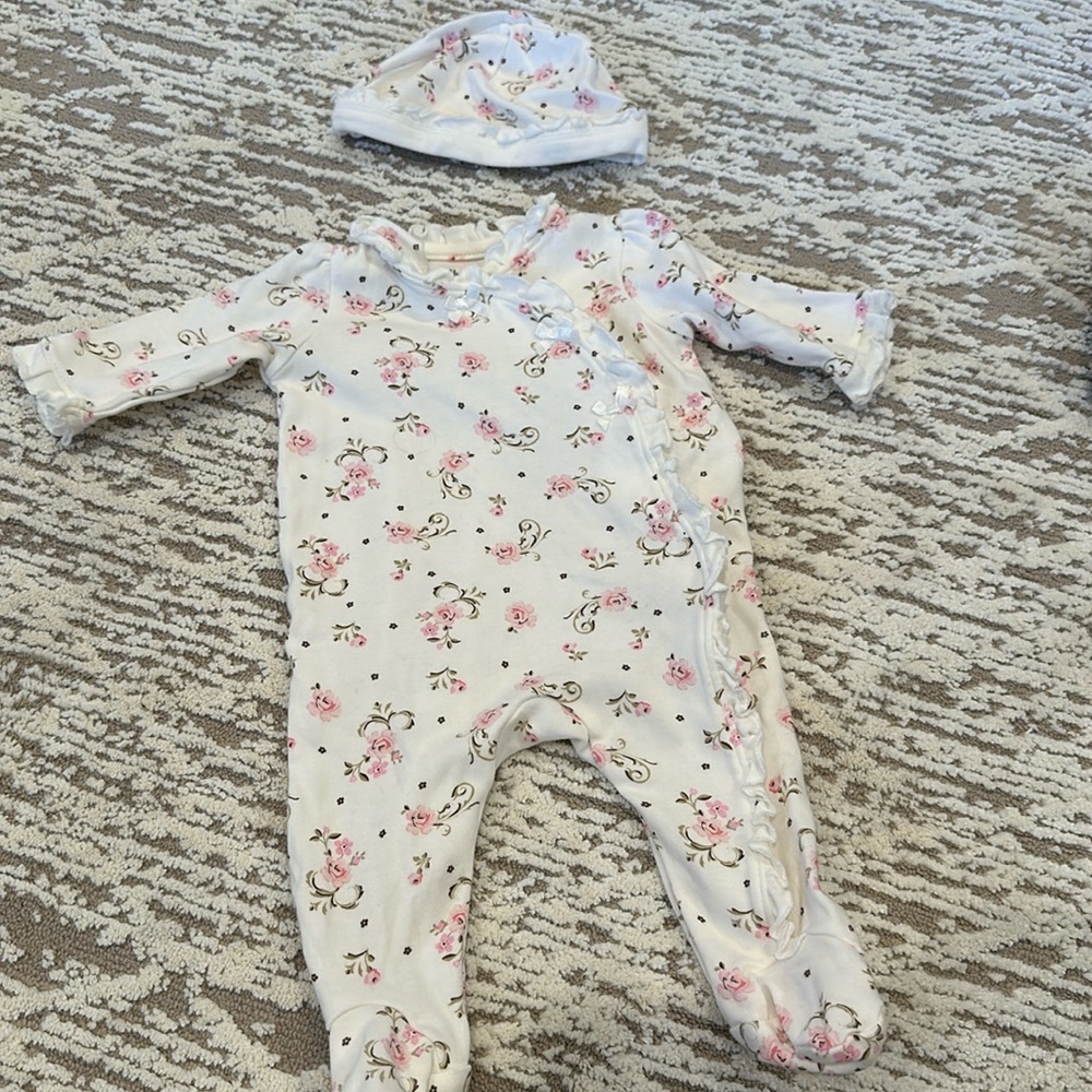 Little Me Floral Rose Onesie - Picture 4 of 6